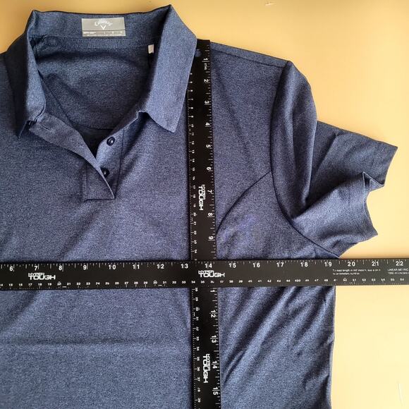 Callaway Navy Opti Dri Moisture Wicking UV Protection Sleeveless Polo Sz L NWT - Picture 7 of 8